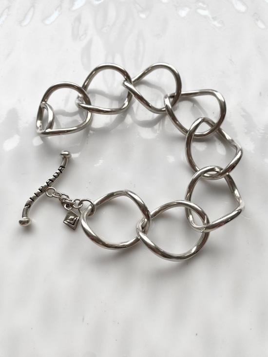 Silpada “Twists and Turns” Link Bracelet B1632 Women Jewelry - Picture 3 of 7